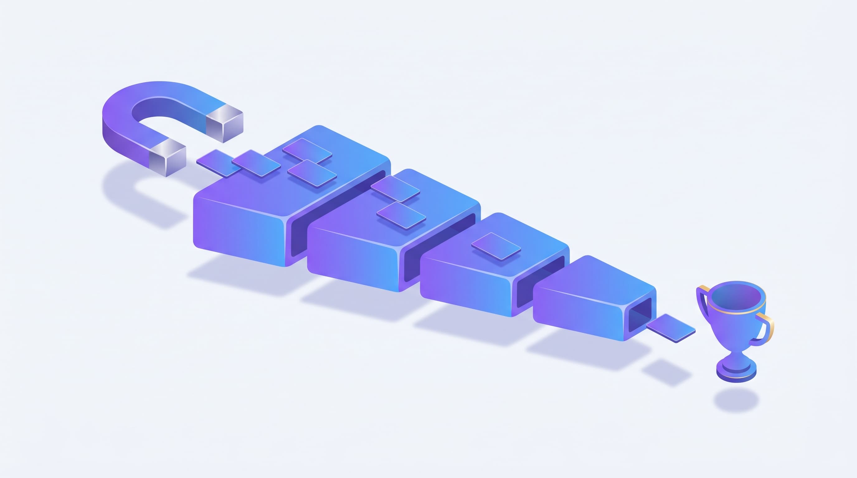 Illustration of a sales pipeline with leads flowing through stages from capture to close
