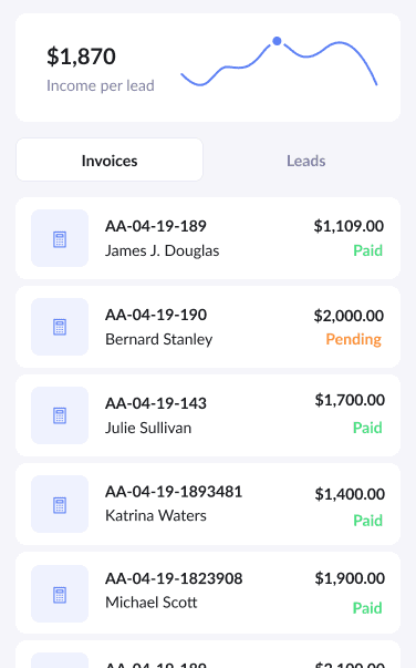 Payments history