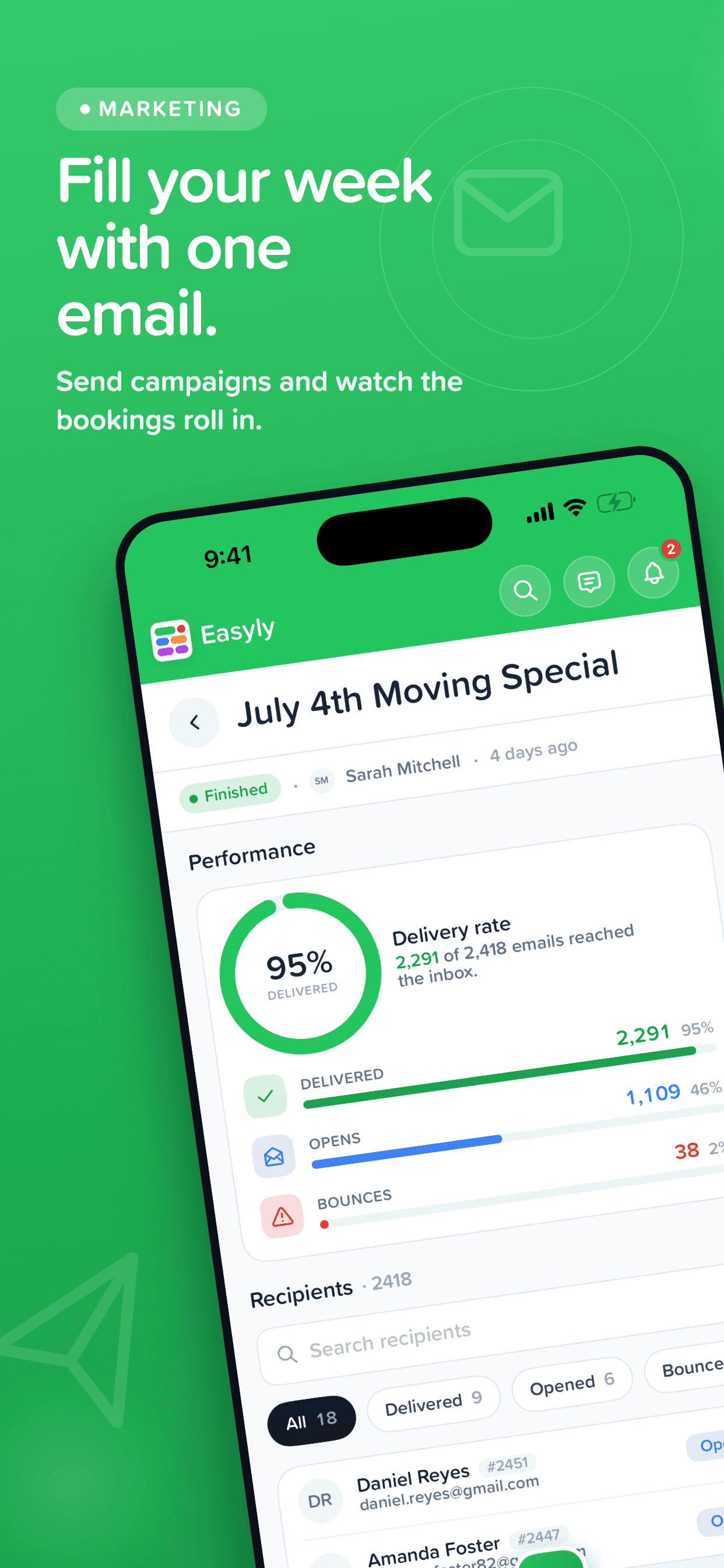 Easyly Workspace marketing campaigns on iPhone